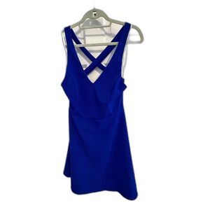 XL - Blue - Lulus Katrina Royal Blue Strappy Backless Skater Dress